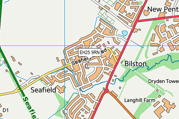 EH25 9RN map - OS VectorMap District (Ordnance Survey)