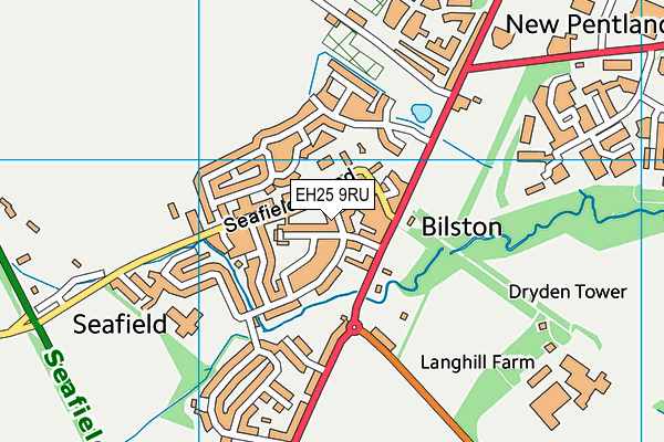 EH25 9RU map - OS VectorMap District (Ordnance Survey)