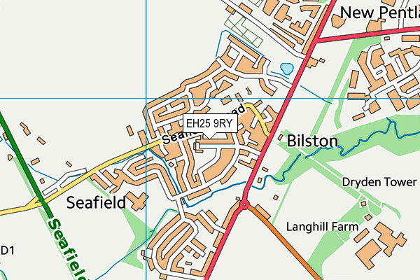 EH25 9RY map - OS VectorMap District (Ordnance Survey)