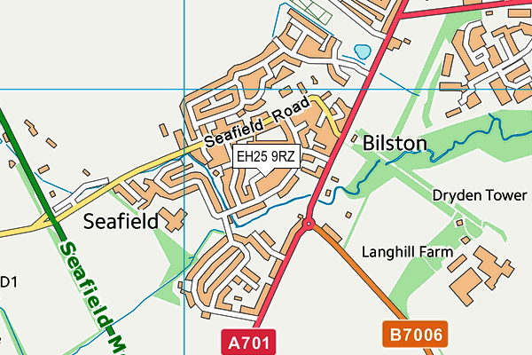 EH25 9RZ map - OS VectorMap District (Ordnance Survey)