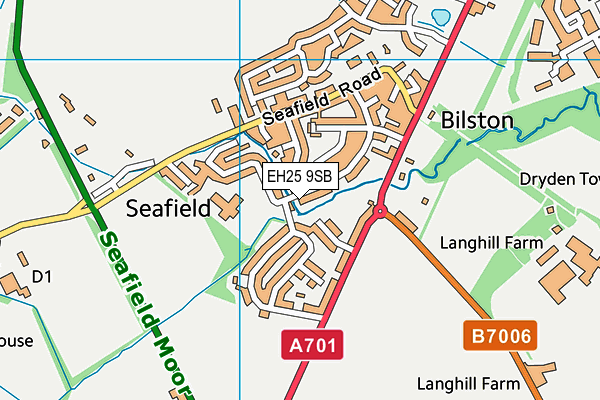 EH25 9SB map - OS VectorMap District (Ordnance Survey)