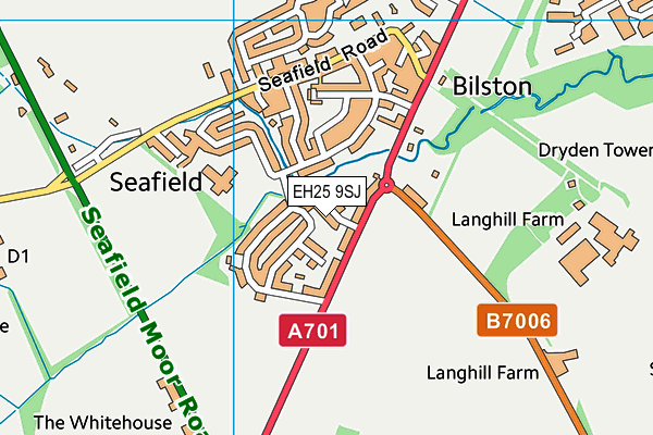 EH25 9SJ map - OS VectorMap District (Ordnance Survey)