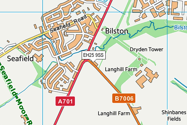 EH25 9SS map - OS VectorMap District (Ordnance Survey)