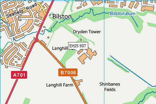 EH25 9ST map - OS VectorMap District (Ordnance Survey)