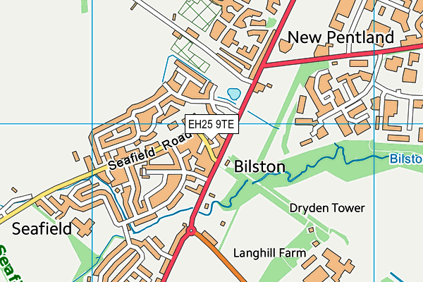 EH25 9TE map - OS VectorMap District (Ordnance Survey)