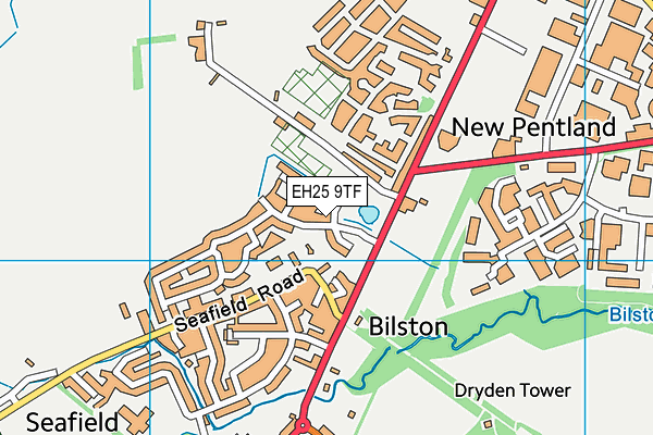 EH25 9TF map - OS VectorMap District (Ordnance Survey)