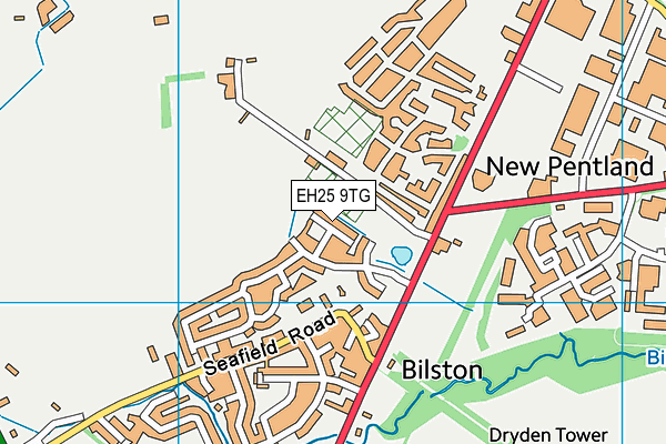 EH25 9TG map - OS VectorMap District (Ordnance Survey)