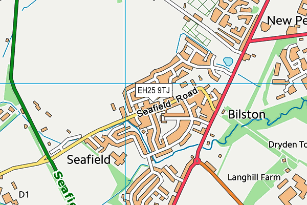 EH25 9TJ map - OS VectorMap District (Ordnance Survey)