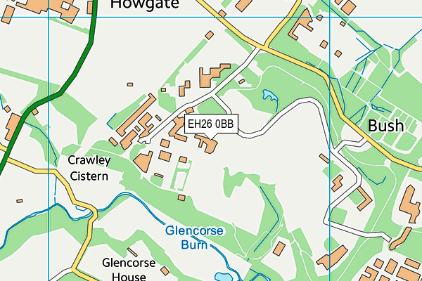 EH26 0BB map - OS VectorMap District (Ordnance Survey)