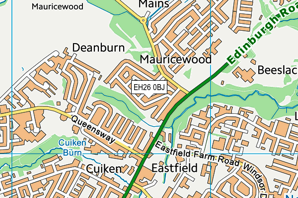 EH26 0BJ map - OS VectorMap District (Ordnance Survey)