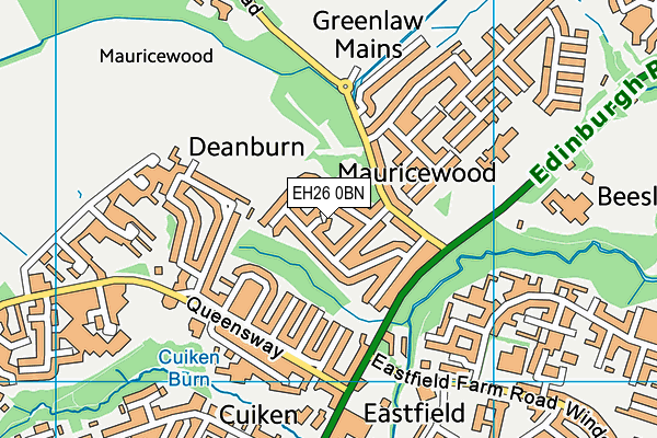EH26 0BN map - OS VectorMap District (Ordnance Survey)