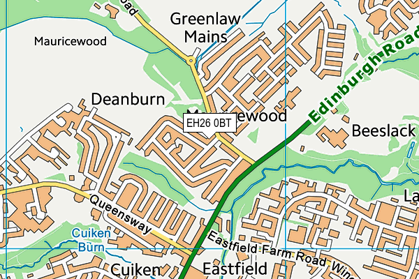EH26 0BT map - OS VectorMap District (Ordnance Survey)