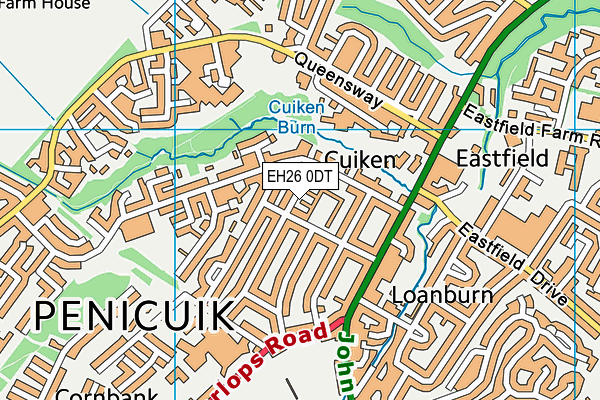 EH26 0DT map - OS VectorMap District (Ordnance Survey)