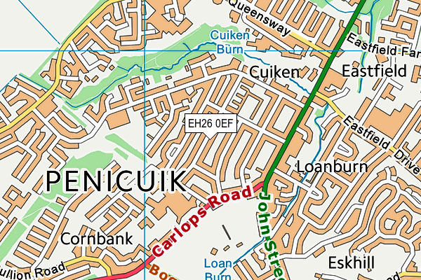 EH26 0EF map - OS VectorMap District (Ordnance Survey)