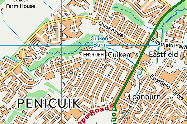 EH26 0EH map - OS VectorMap District (Ordnance Survey)