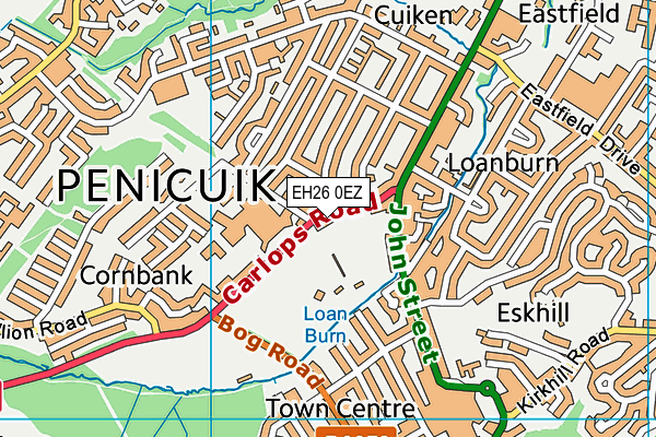 EH26 0EZ map - OS VectorMap District (Ordnance Survey)