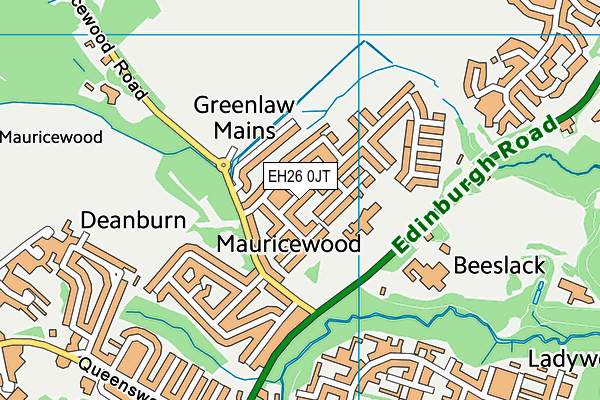 EH26 0JT map - OS VectorMap District (Ordnance Survey)
