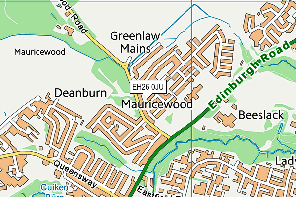EH26 0JU map - OS VectorMap District (Ordnance Survey)
