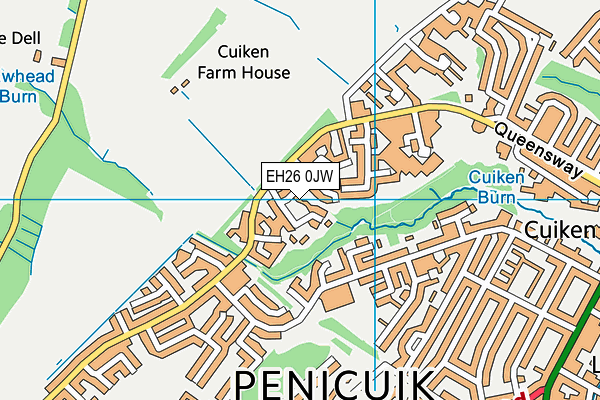EH26 0JW map - OS VectorMap District (Ordnance Survey)