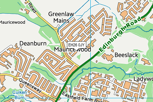 EH26 0JY map - OS VectorMap District (Ordnance Survey)