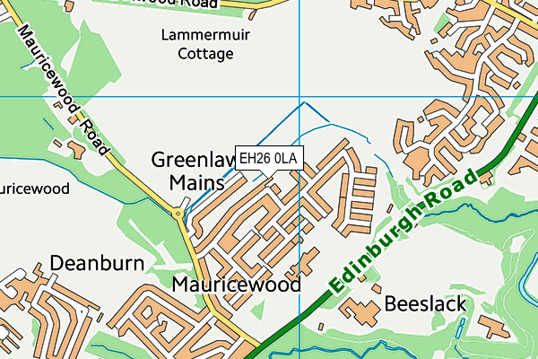 EH26 0LA map - OS VectorMap District (Ordnance Survey)