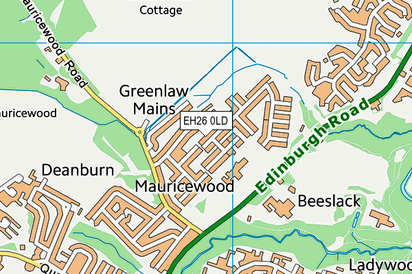 EH26 0LD map - OS VectorMap District (Ordnance Survey)