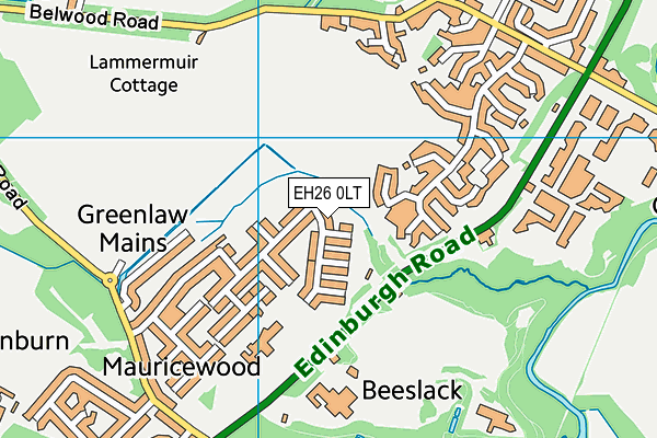 EH26 0LT map - OS VectorMap District (Ordnance Survey)