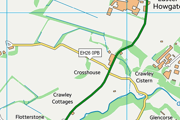 EH26 0PB map - OS VectorMap District (Ordnance Survey)