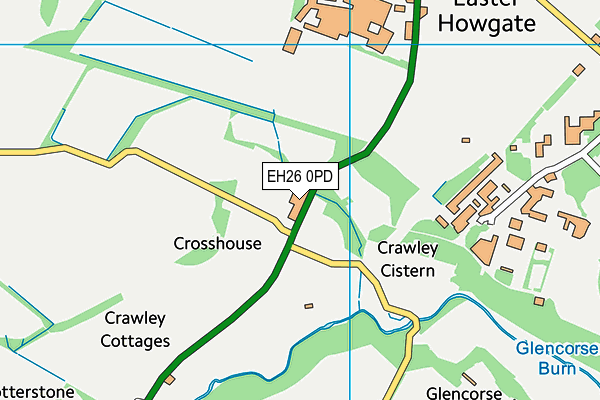 EH26 0PD map - OS VectorMap District (Ordnance Survey)
