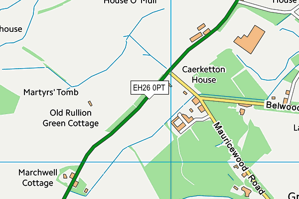EH26 0PT map - OS VectorMap District (Ordnance Survey)