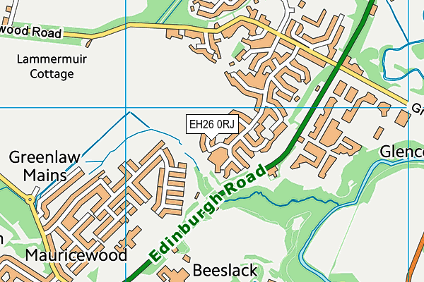 EH26 0RJ map - OS VectorMap District (Ordnance Survey)