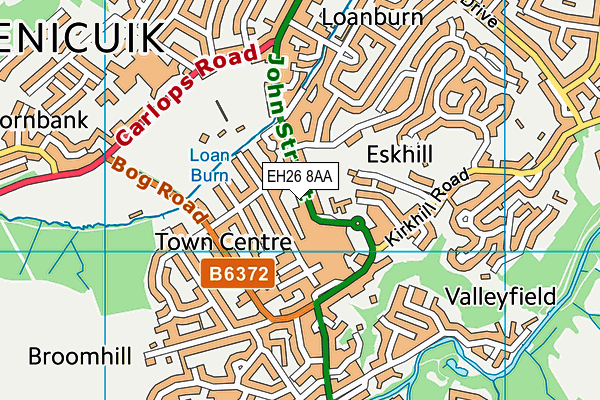 EH26 8AA map - OS VectorMap District (Ordnance Survey)