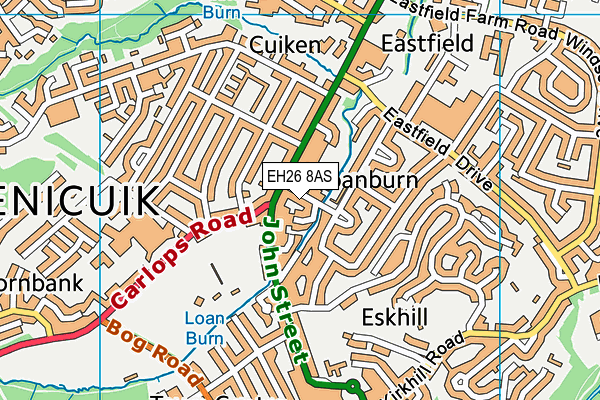 EH26 8AS map - OS VectorMap District (Ordnance Survey)