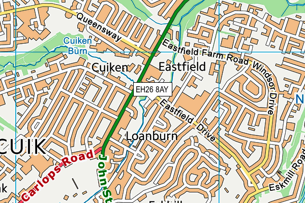 EH26 8AY map - OS VectorMap District (Ordnance Survey)