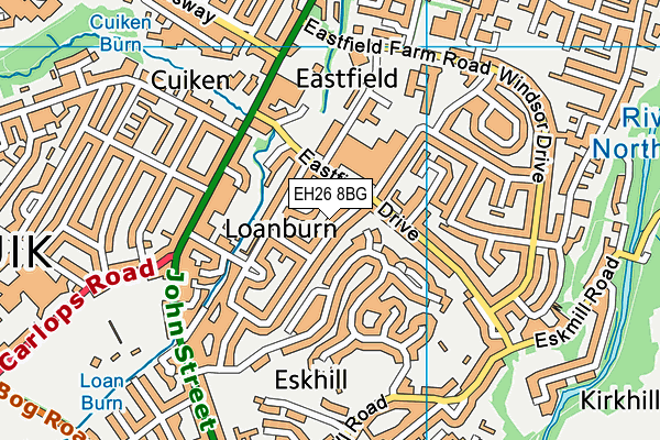 EH26 8BG map - OS VectorMap District (Ordnance Survey)