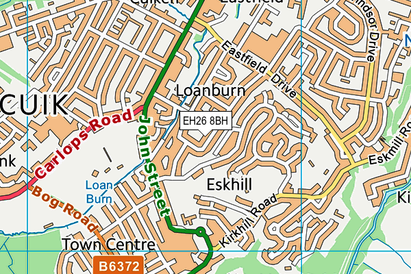 EH26 8BH map - OS VectorMap District (Ordnance Survey)