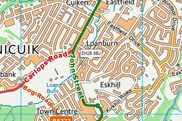 EH26 8BJ map - OS VectorMap District (Ordnance Survey)