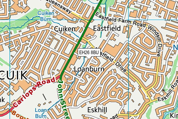 EH26 8BU map - OS VectorMap District (Ordnance Survey)