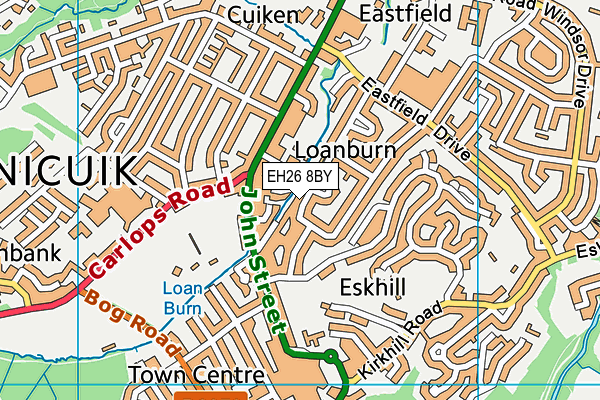 EH26 8BY map - OS VectorMap District (Ordnance Survey)