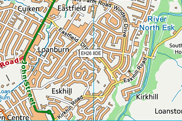 EH26 8DE map - OS VectorMap District (Ordnance Survey)