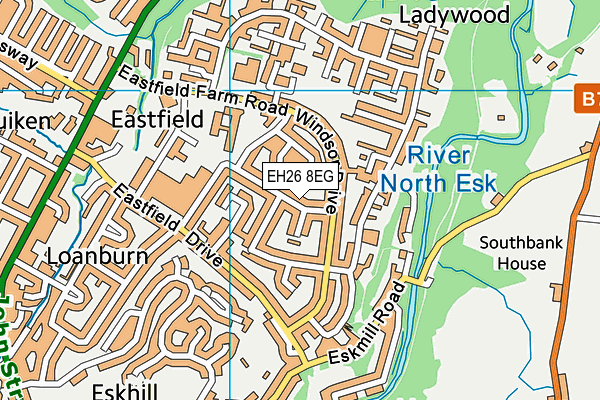 EH26 8EG map - OS VectorMap District (Ordnance Survey)