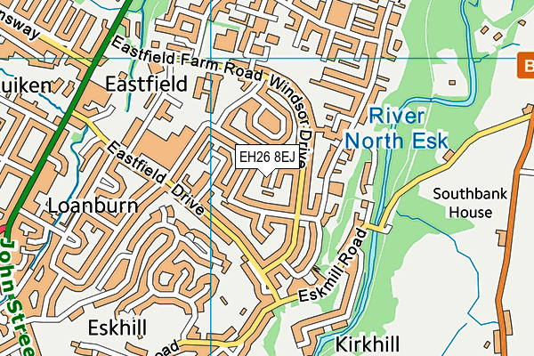 EH26 8EJ map - OS VectorMap District (Ordnance Survey)