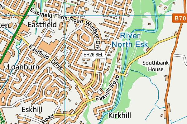 EH26 8EL map - OS VectorMap District (Ordnance Survey)