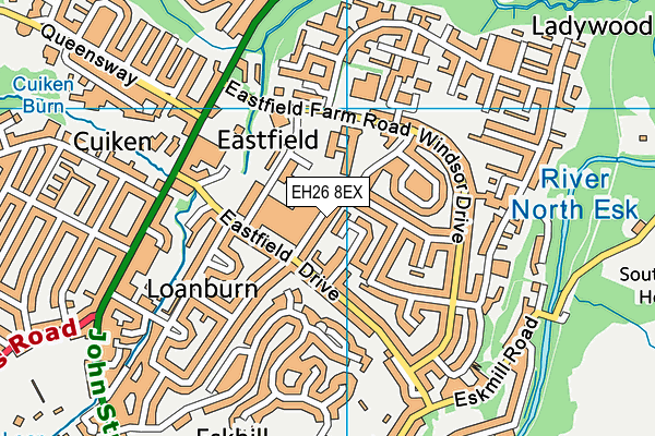 EH26 8EX map - OS VectorMap District (Ordnance Survey)