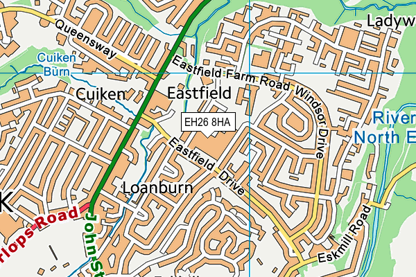 EH26 8HA map - OS VectorMap District (Ordnance Survey)