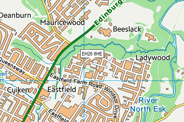 EH26 8HE map - OS VectorMap District (Ordnance Survey)