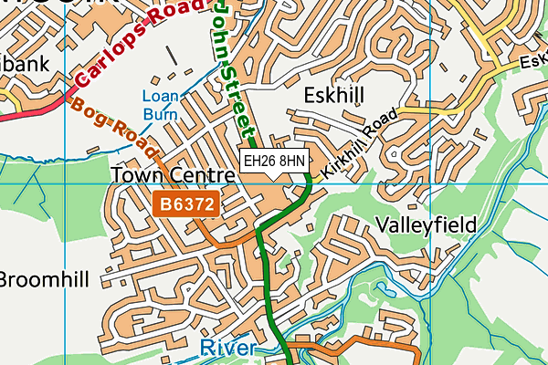 EH26 8HN map - OS VectorMap District (Ordnance Survey)