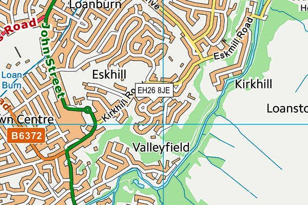 EH26 8JE map - OS VectorMap District (Ordnance Survey)