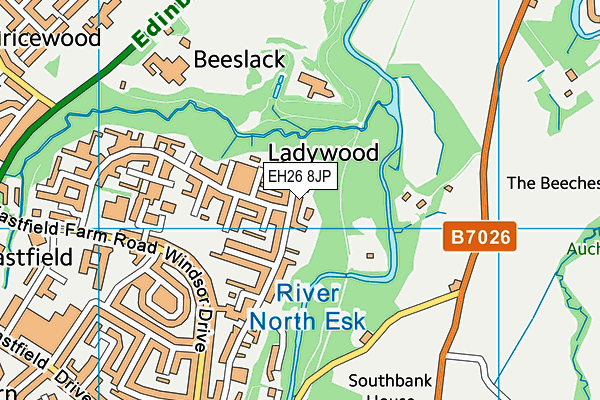 EH26 8JP map - OS VectorMap District (Ordnance Survey)