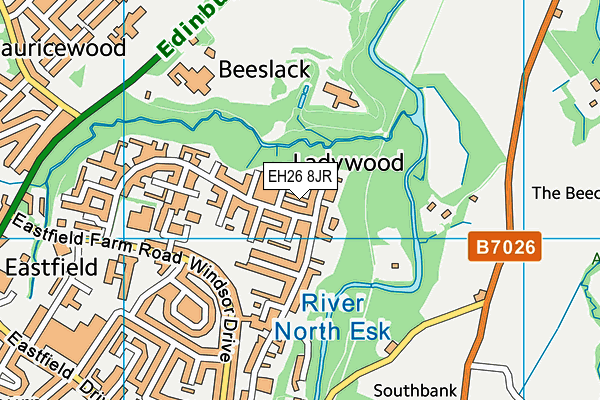 EH26 8JR map - OS VectorMap District (Ordnance Survey)